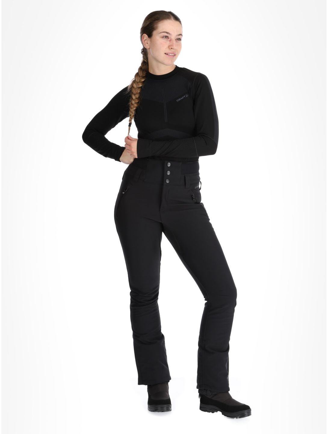 Protest, PRTLULLABYOS pantalones de esquí mujeres True Black negro 