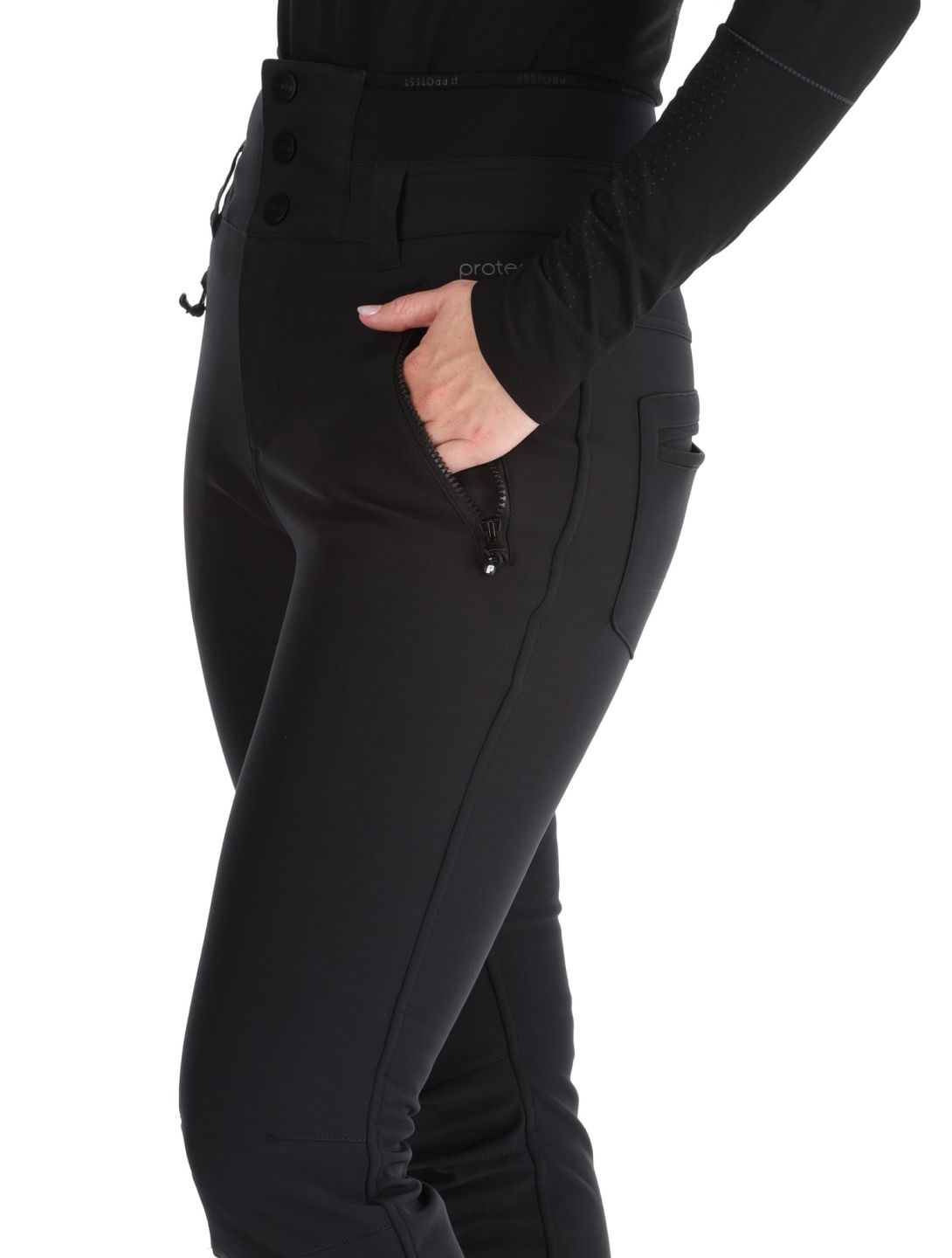 Protest, PRTLULLABYOS pantalones de esquí mujeres True Black negro 