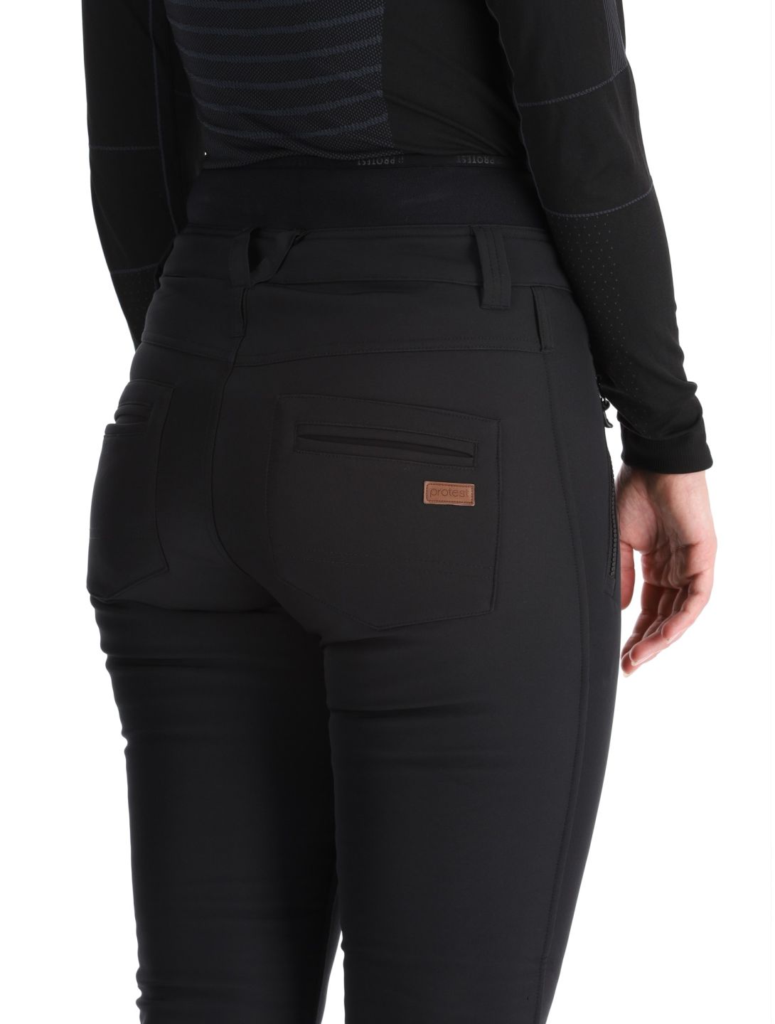 Protest, PRTLULLABYOS pantalones de esquí mujeres True Black negro 