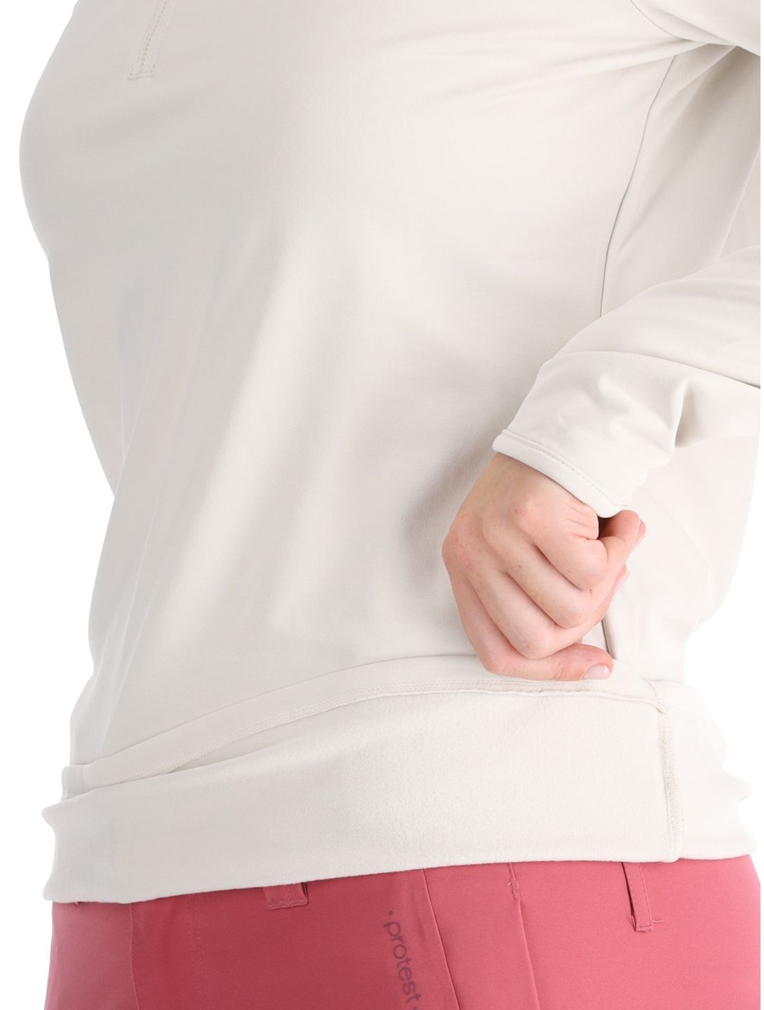 Protest, PRTLUNAR 1/4 zip jersey mujeres Kitoff White blanco 