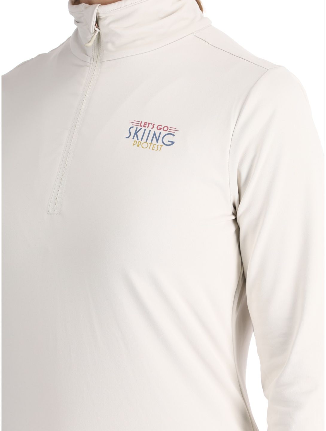 Protest, PRTLUNAR 1/4 zip jersey mujeres Kitoff White blanco 