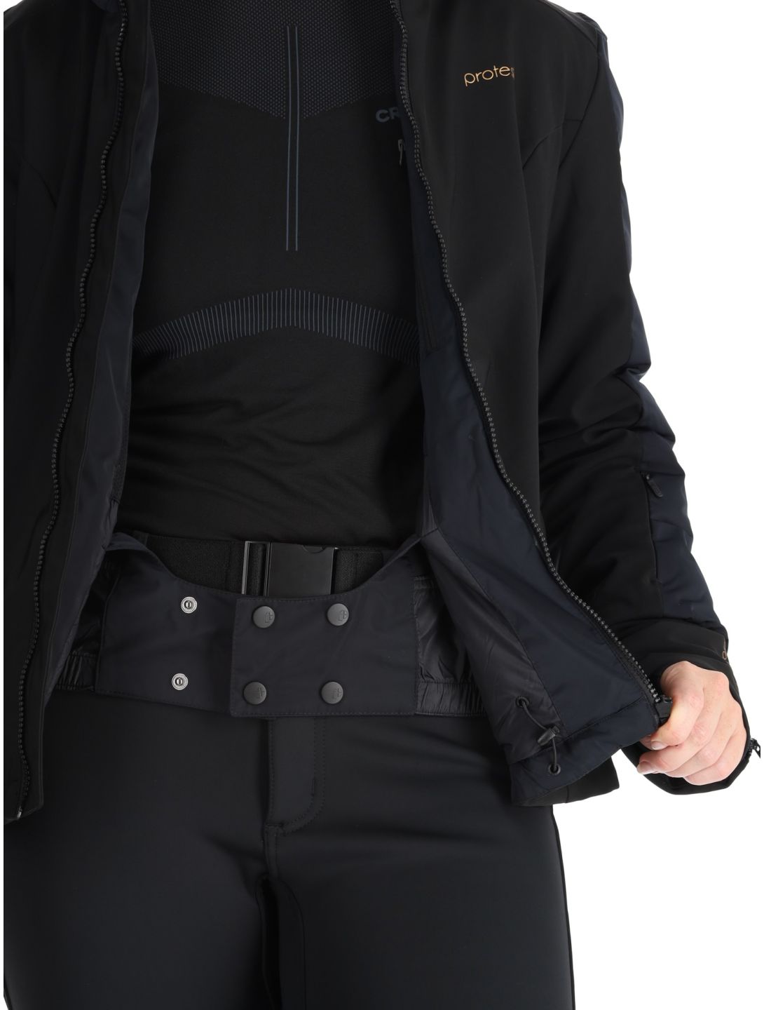 Protest, PRTMERCURY chaqueta de esquí mujeres True Black negro 