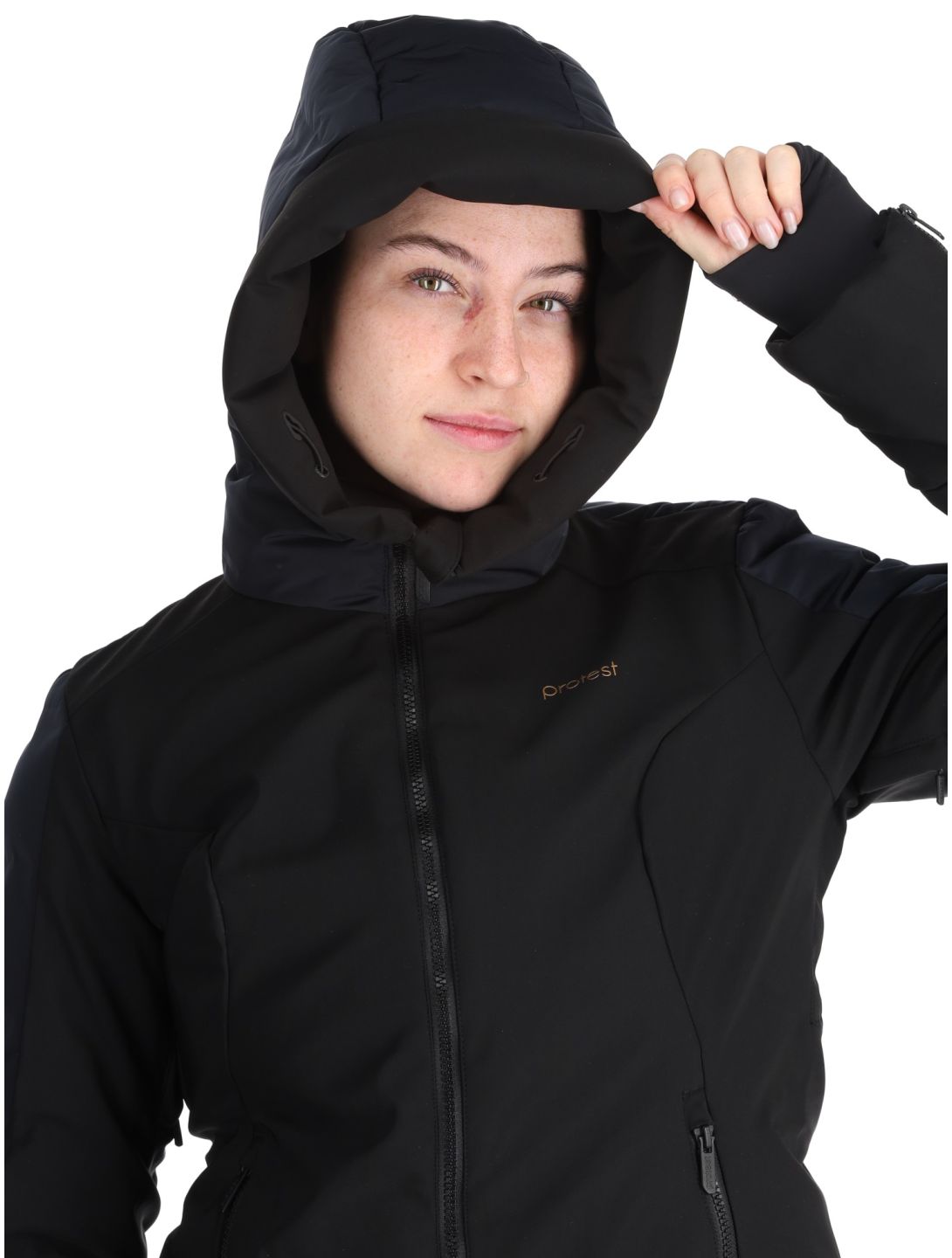 Protest, PRTMERCURY chaqueta de esquí mujeres True Black negro 