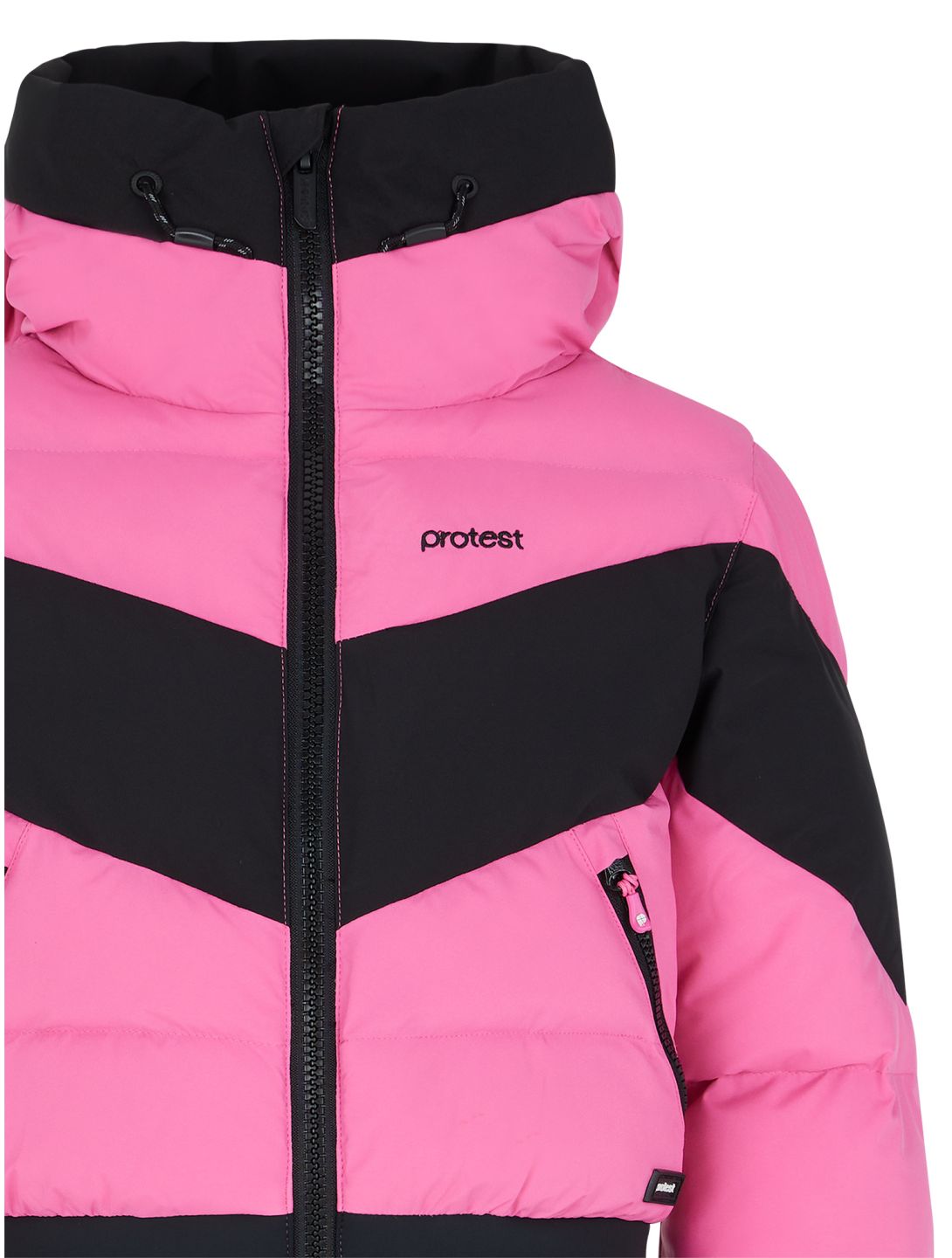 Protest, PRTMILOU JR chaqueta de esquí niños Foxy Pink negro, rosa 