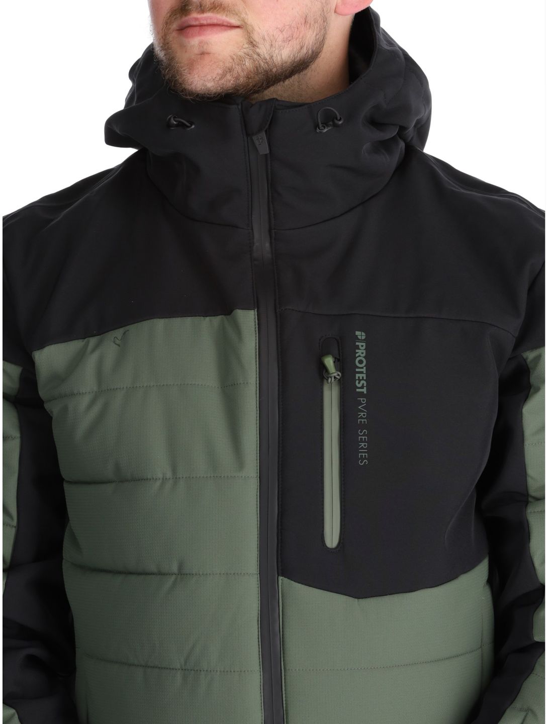 Protest, PRTMOUNT24 chaqueta de esquí hombres Thyme verde 