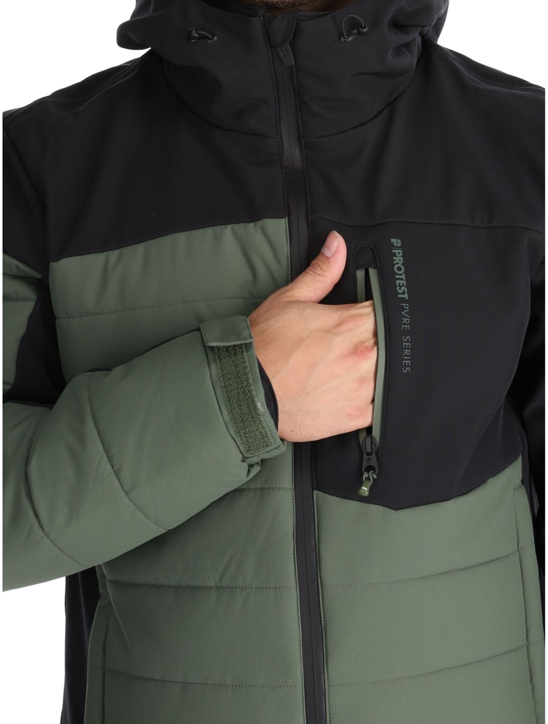 Protest, PRTMOUNT24 chaqueta de esquí hombres Thyme verde 