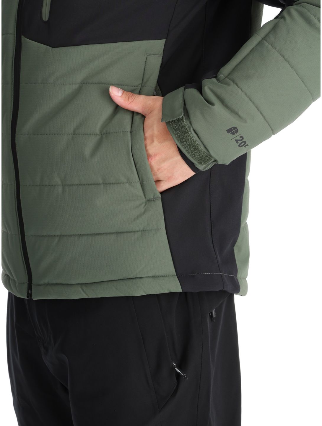 Protest, PRTMOUNT24 chaqueta de esquí hombres Thyme verde 