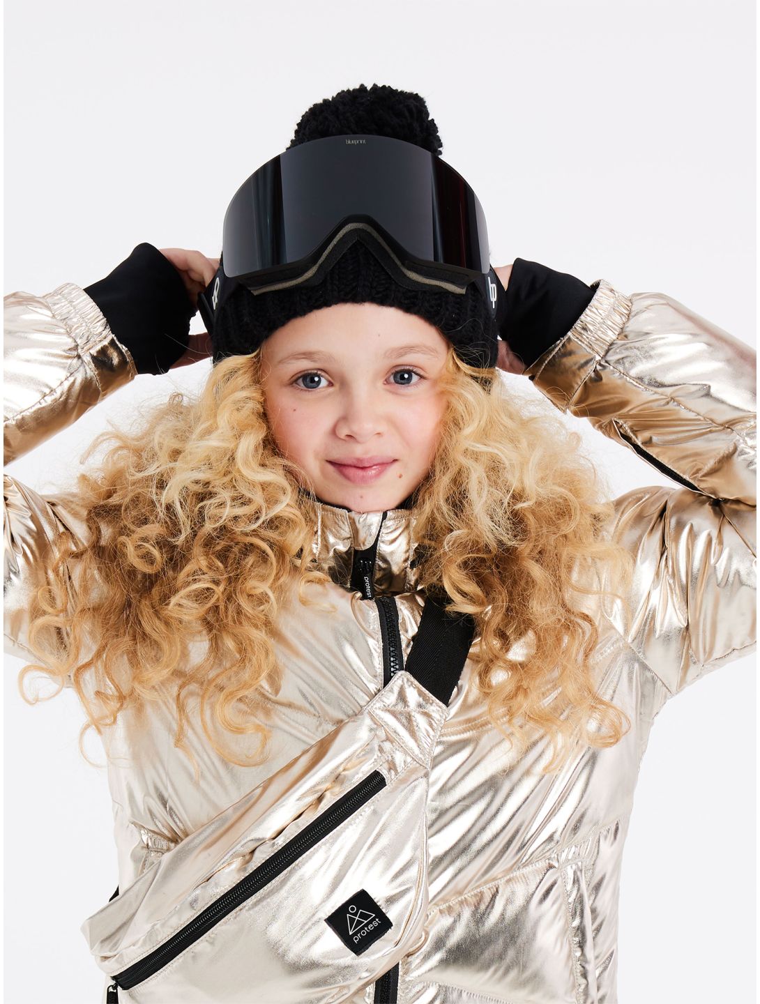 Protest, PRTNELLI JR 24 chaqueta de esquí niños Metal Goud 