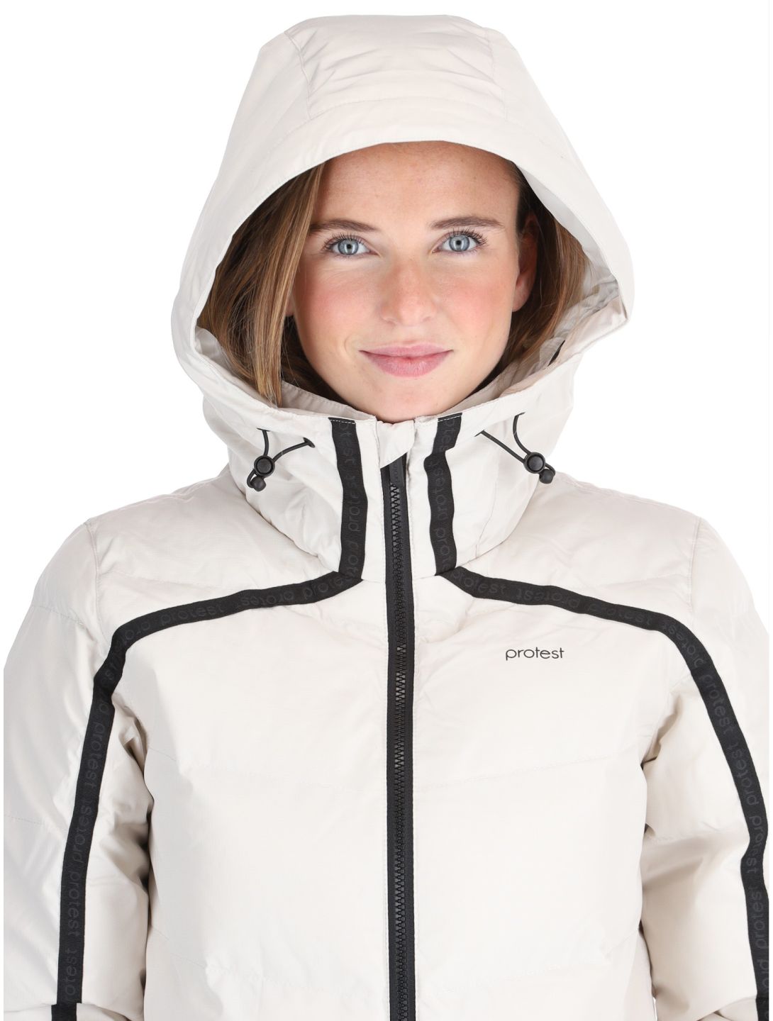 Protest, PRTONYX chaqueta de esquí mujeres Kitoff White blanco 