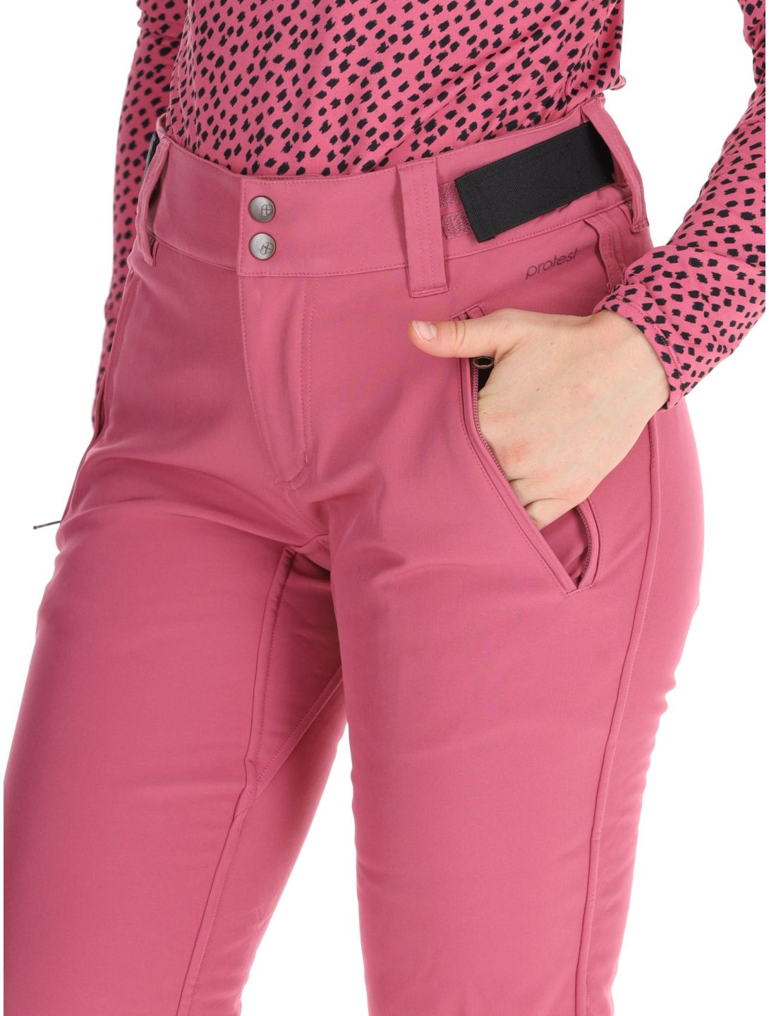 Protest, PRTRELOLE pantalones de esquí mujeres Rose Dust rosa 