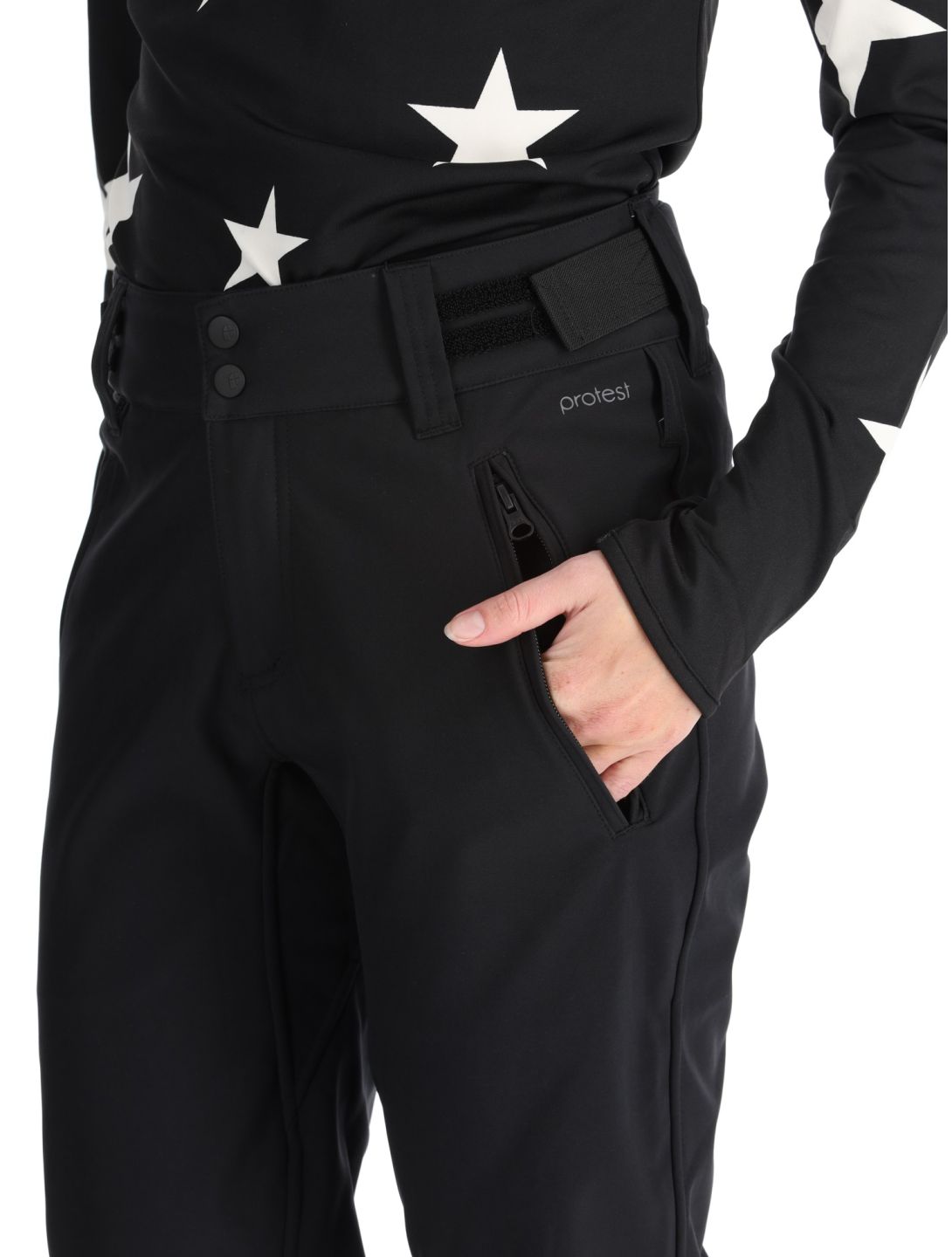 Protest, PRTRELOLE pantalones de esquí mujeres True Black negro 