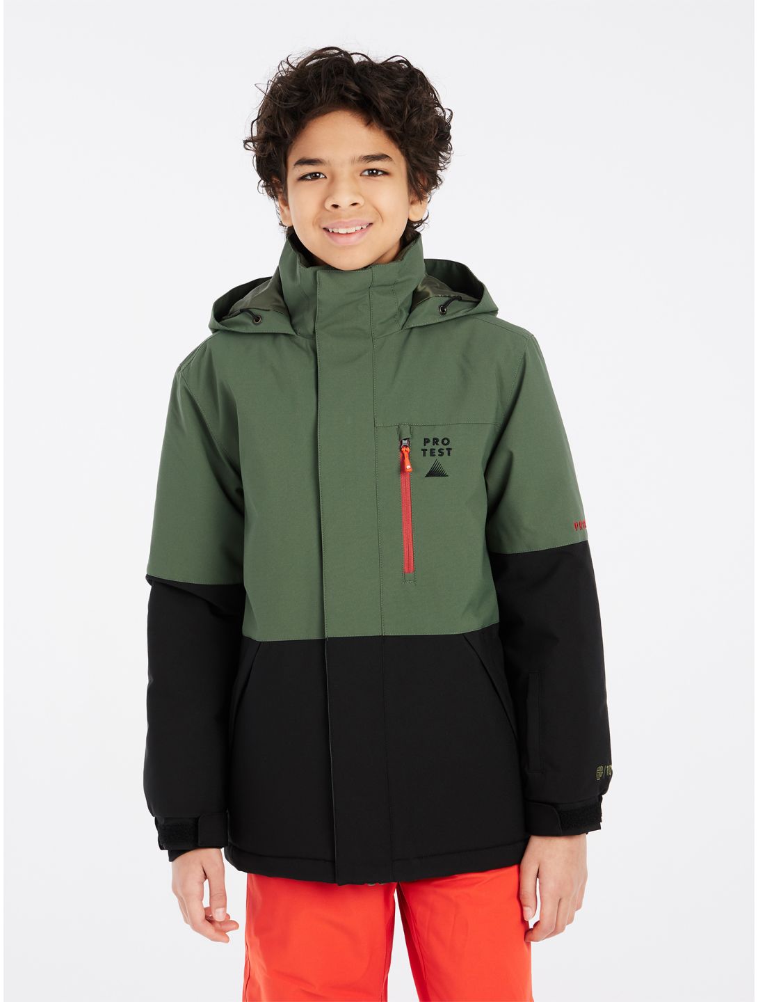 Protest, PRTSAVER JR chaqueta de esquí niños Thyme negro, verde 