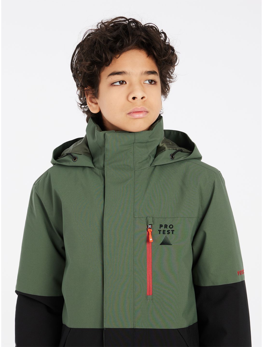 Protest, PRTSAVER JR chaqueta de esquí niños Thyme negro, verde 