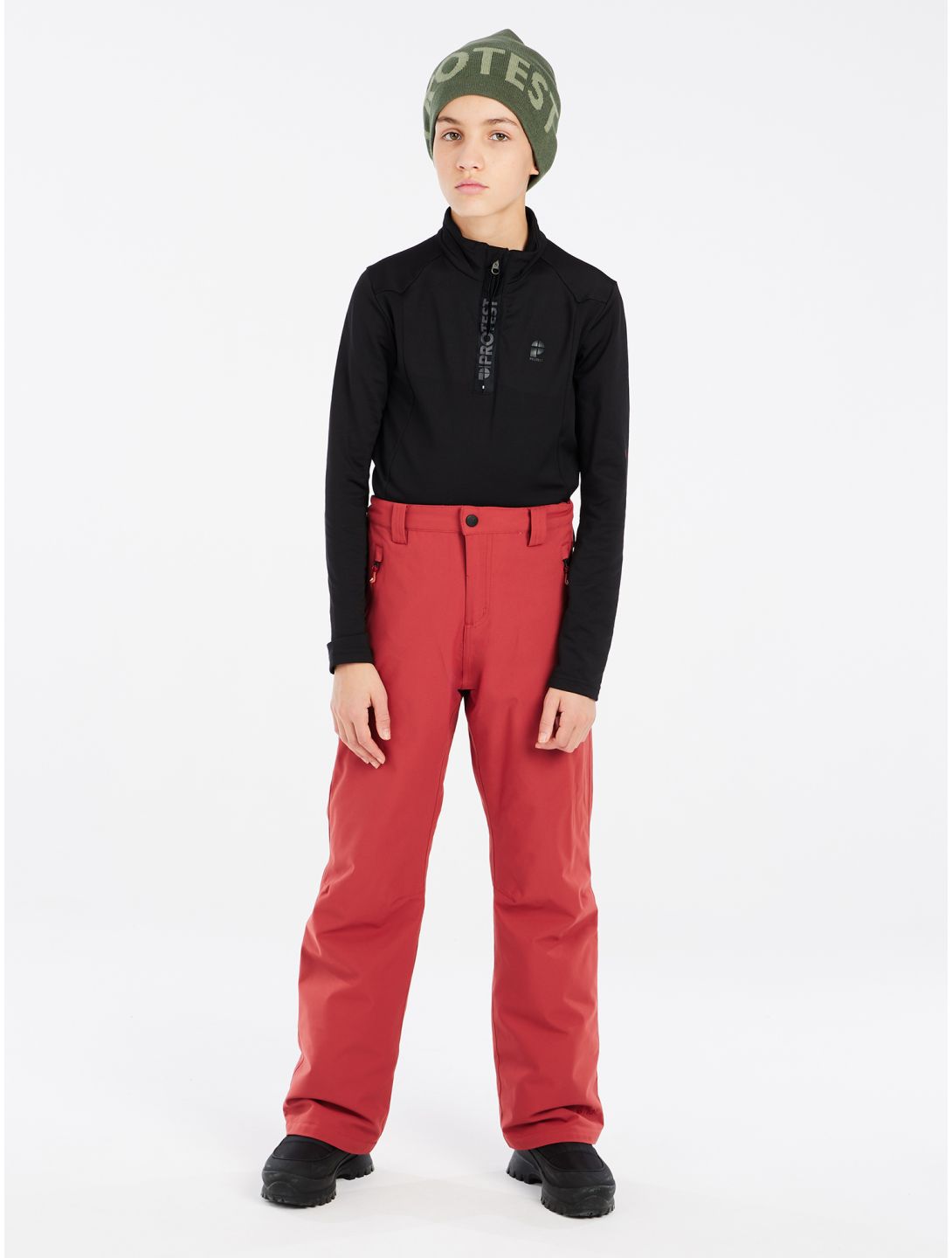 Protest, PRTSTERIO JR pantalones de esquí niños Barn Red rojo 