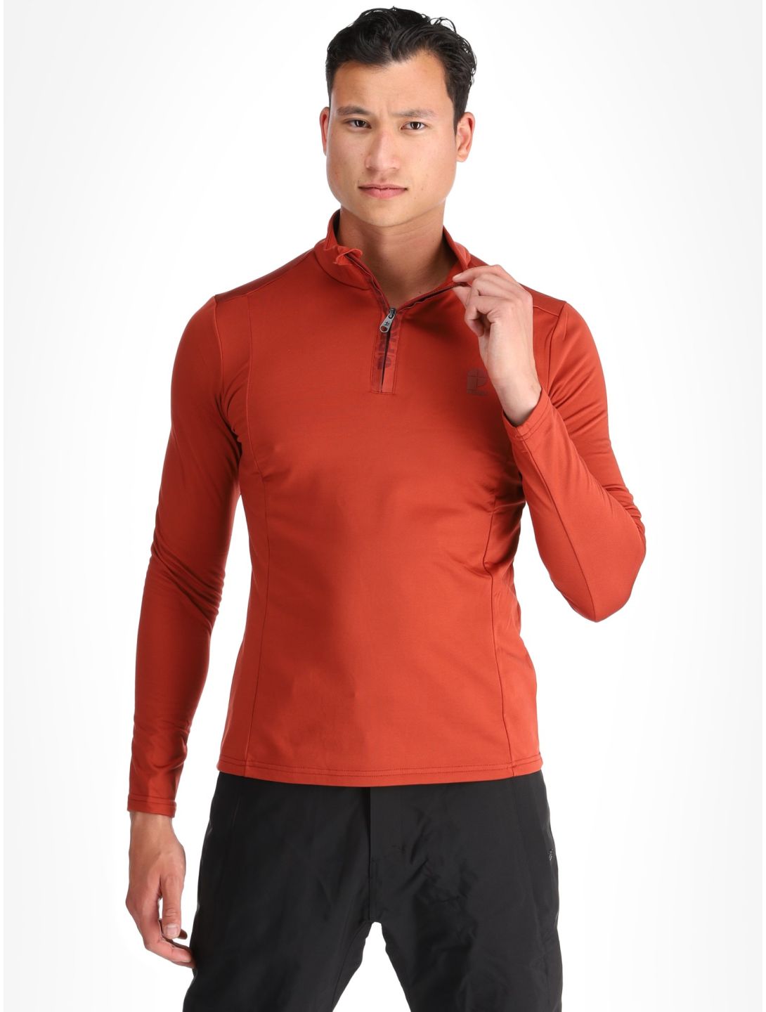 Protest, REWILL 1/4 zip top jersey hombres Barn Red rojo 