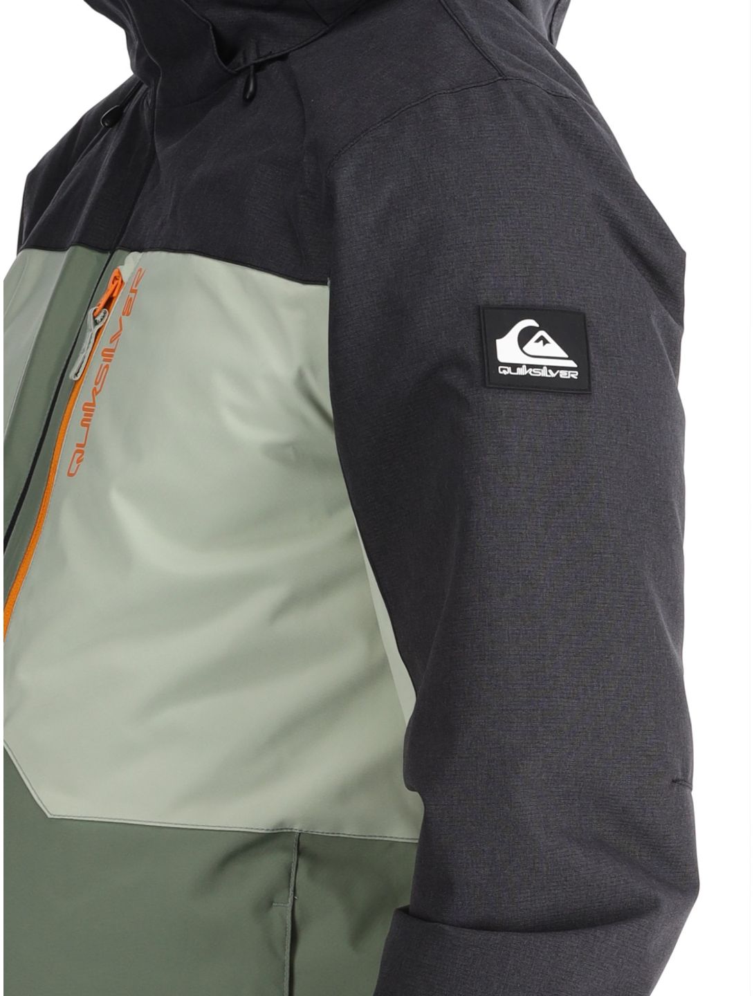 Quiksilver, Dawson chaqueta de esquí hombres Sea Spray negro, verde 