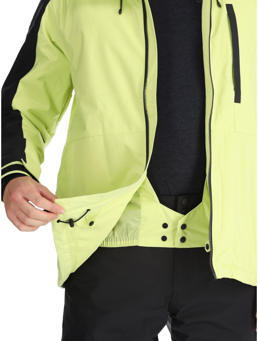 Quiksilver, Mission Block chaqueta de esquí hombres Celery Green negro, verde 