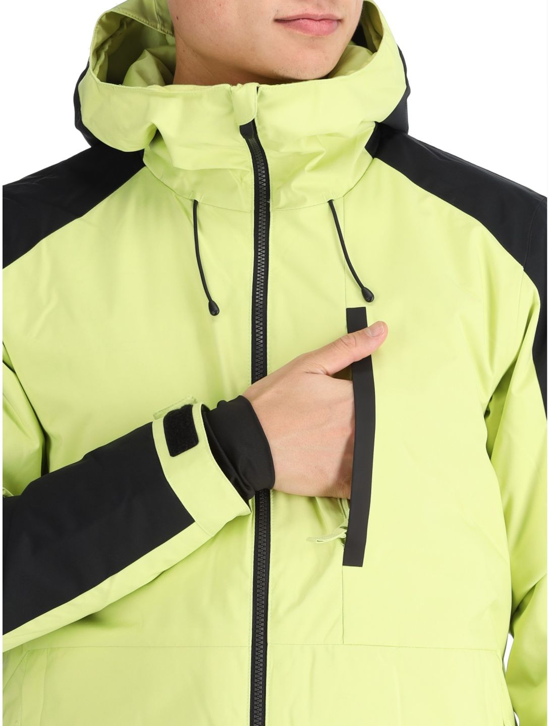 Quiksilver, Mission Block chaqueta de esquí hombres Celery Green negro, verde 