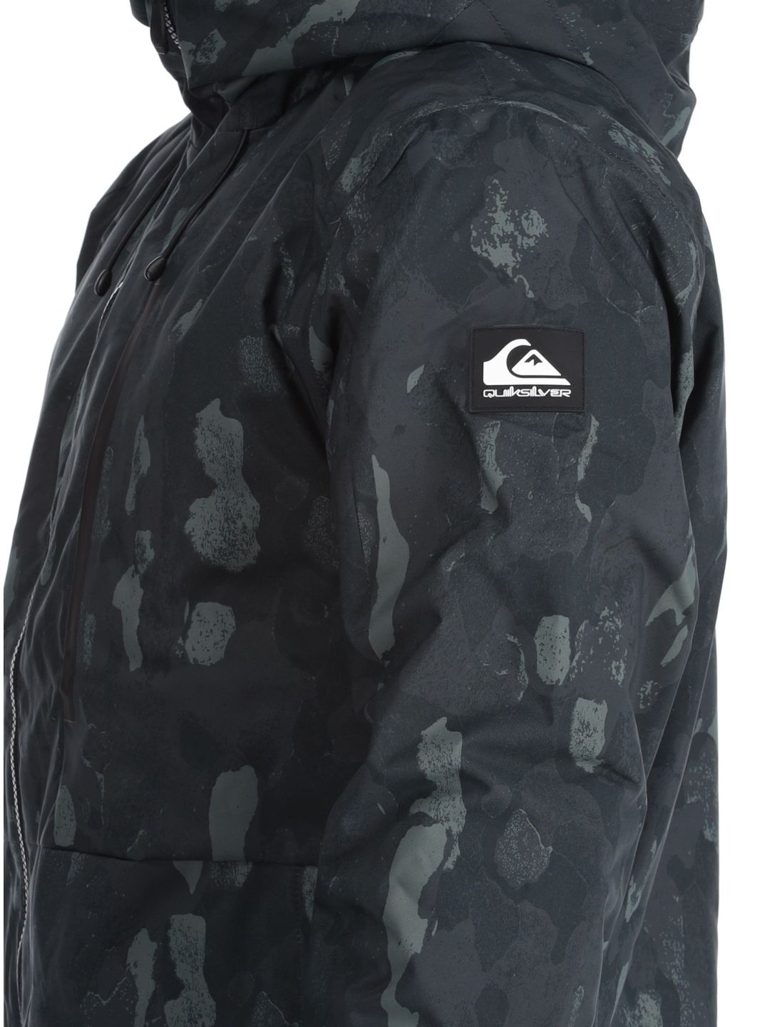 Quiksilver, Mission Printed chaqueta de esquí hombres Nature Zoom Dark Shadow negro 