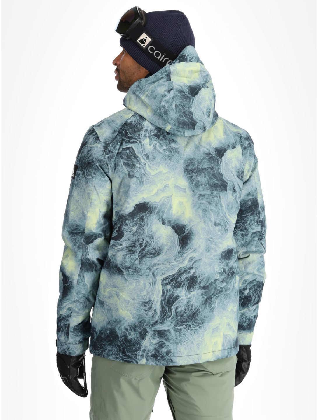 Quiksilver, Mission Printed chaqueta de esquí hombres Space Stone Celery Green verde 