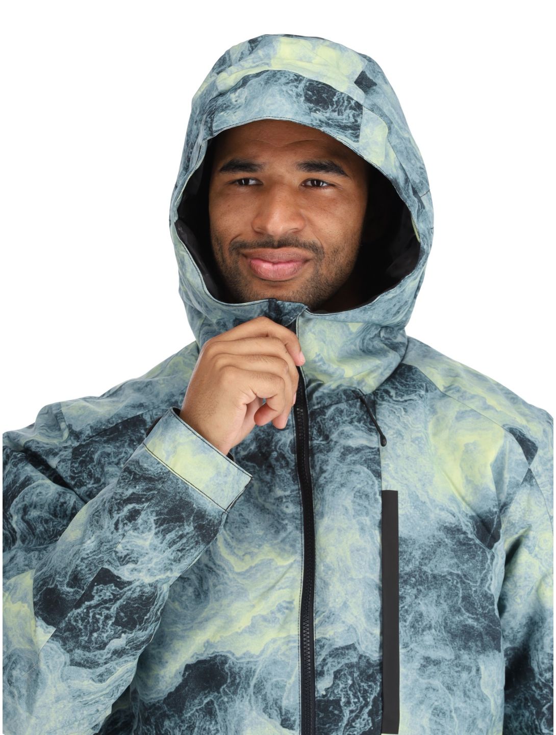 Quiksilver, Mission Printed chaqueta de esquí hombres Space Stone Celery Green verde 