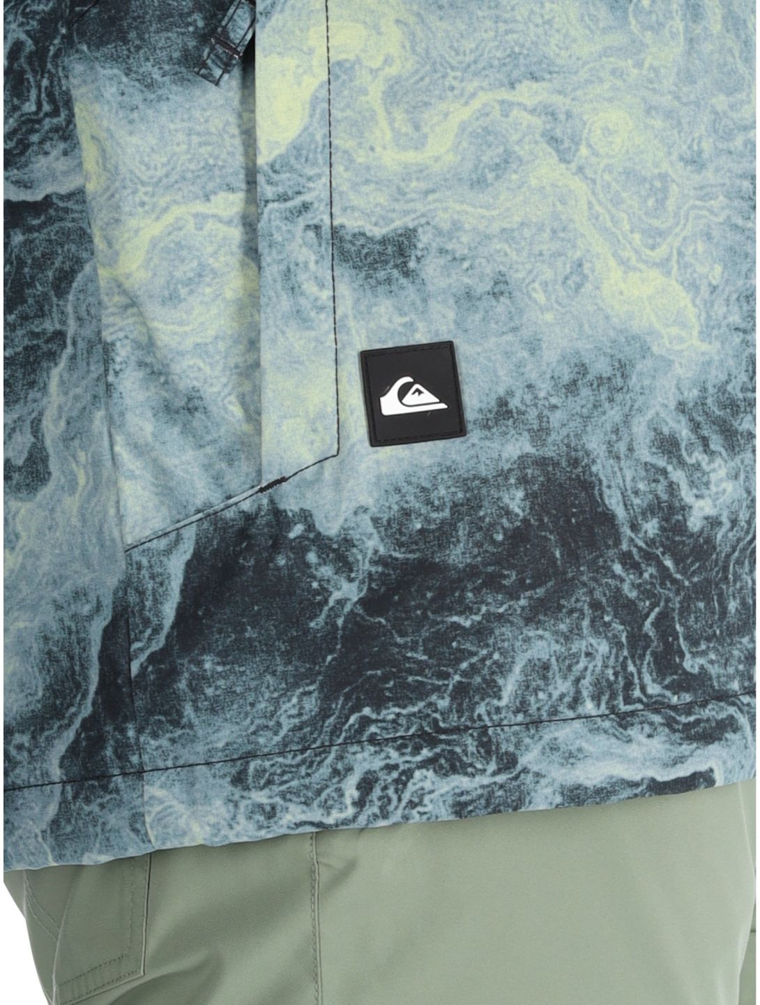 Quiksilver, Mission Printed chaqueta de esquí hombres Space Stone Celery Green verde 