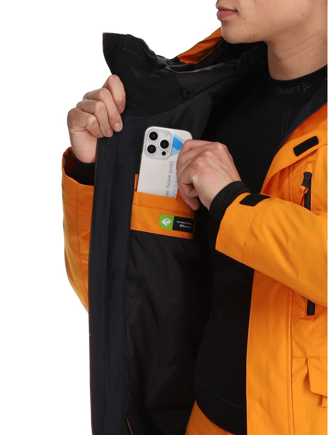 Quiksilver, Mission Solid chaqueta de esquí hombres Orange Pepper naranja 