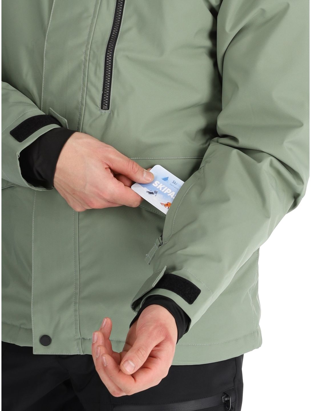 Quiksilver, Mission Solid chaqueta de esquí hombres Sea Spray verde 