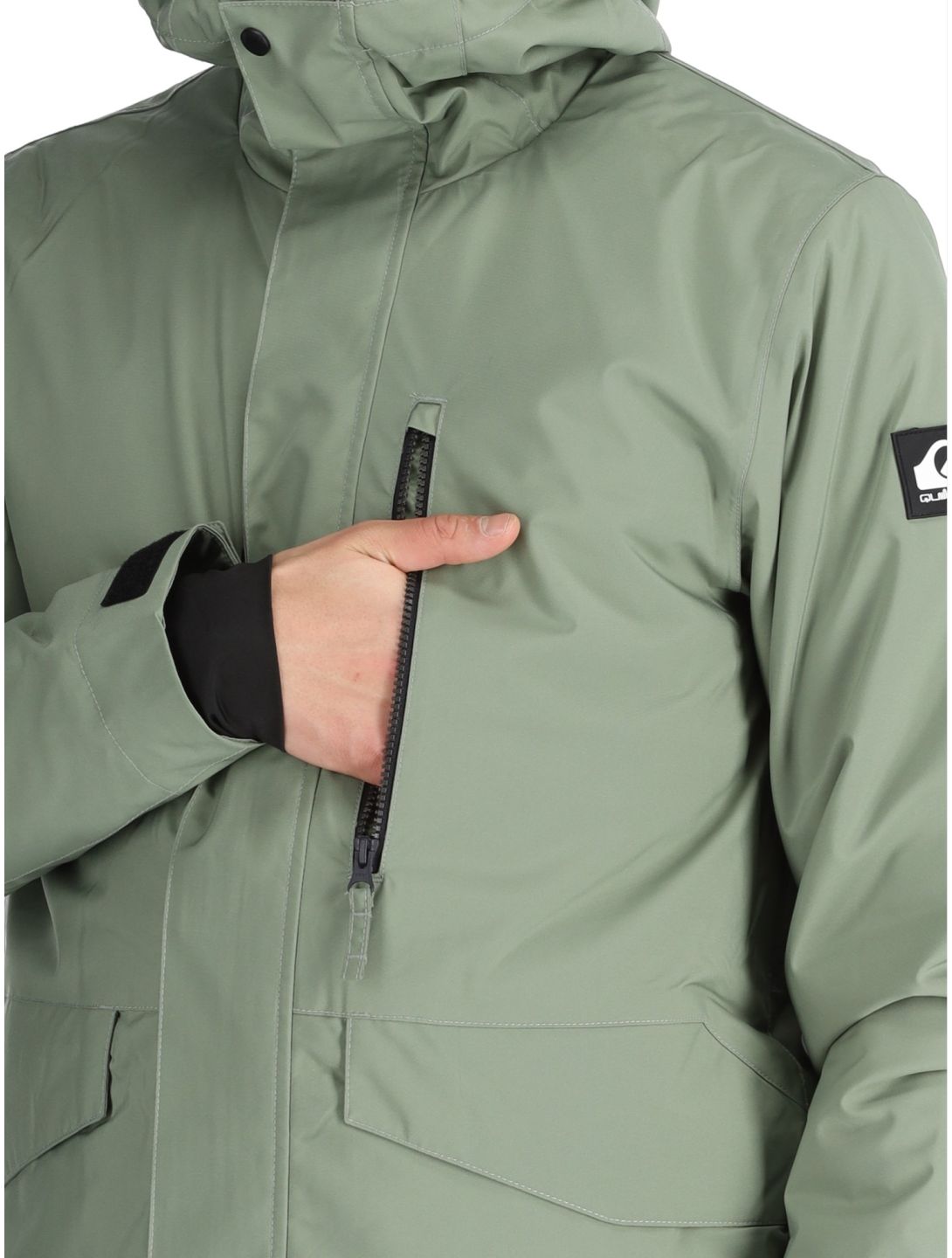 Quiksilver, Mission Solid chaqueta de esquí hombres Sea Spray verde 