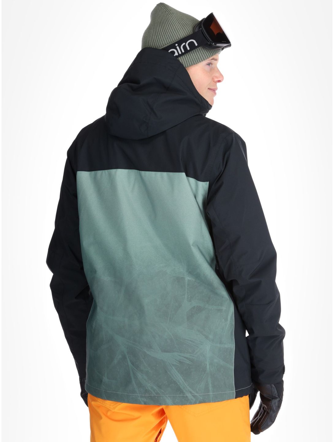 Quiksilver, Morton chaqueta de esquí hombres Gradient Iced Sea Spray negro, verde 