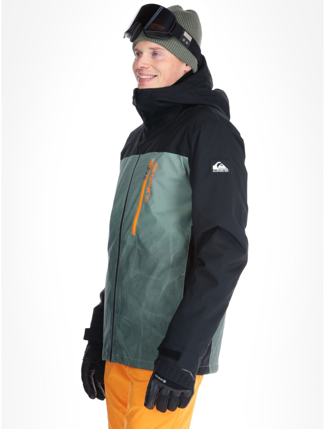 Quiksilver, Morton chaqueta de esquí hombres Gradient Iced Sea Spray negro, verde 