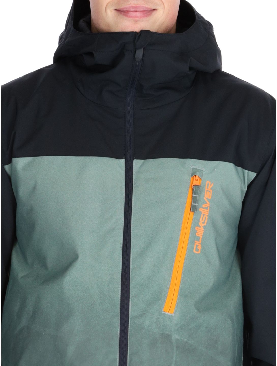 Quiksilver, Morton chaqueta de esquí hombres Gradient Iced Sea Spray negro, verde 