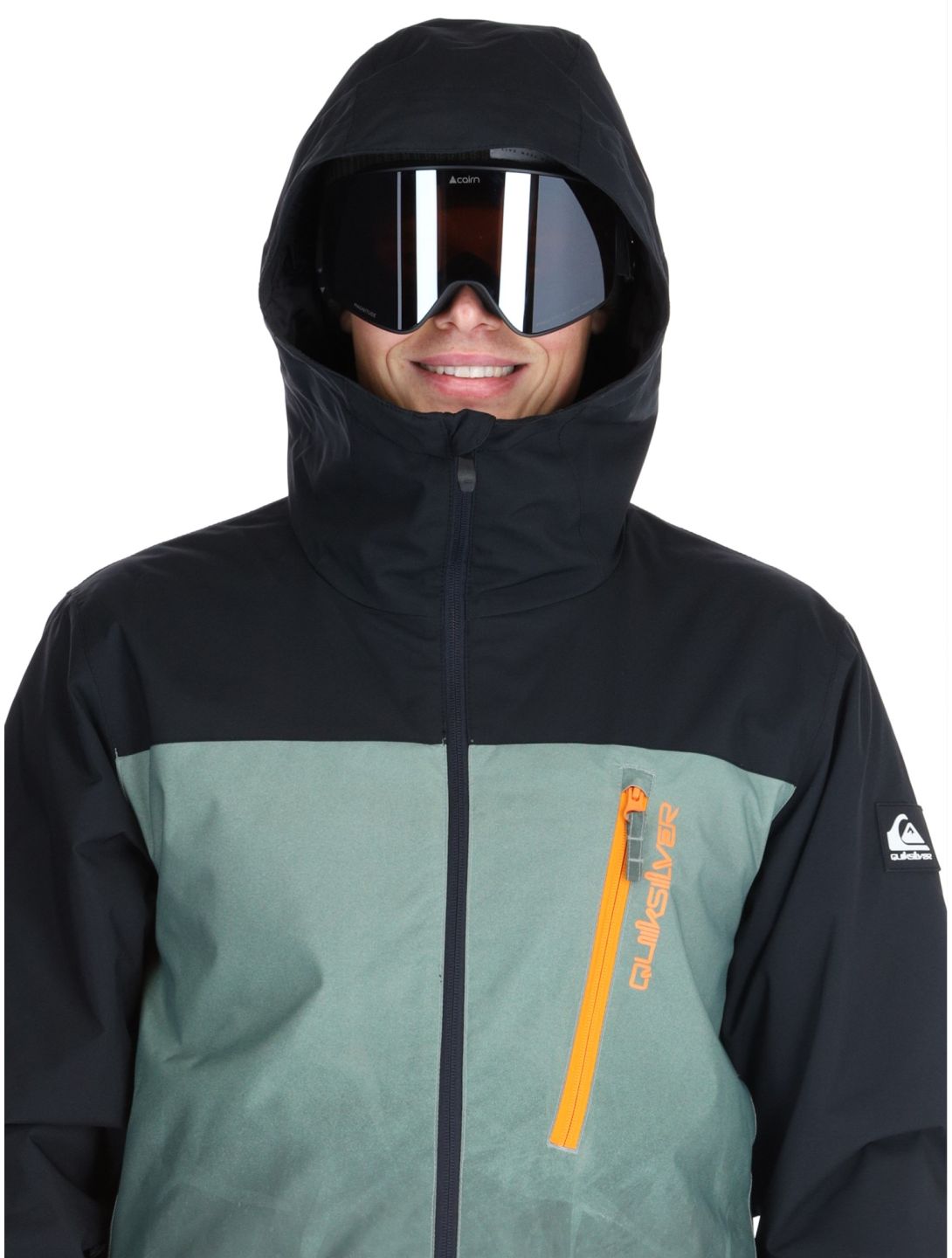 Quiksilver, Morton chaqueta de esquí hombres Gradient Iced Sea Spray negro, verde 