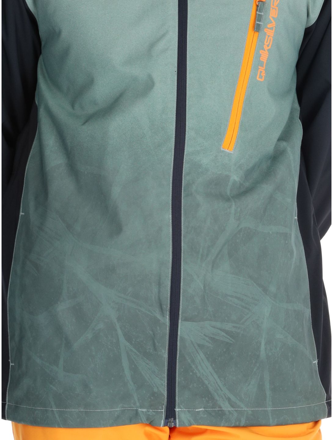 Quiksilver, Morton chaqueta de esquí hombres Gradient Iced Sea Spray negro, verde 