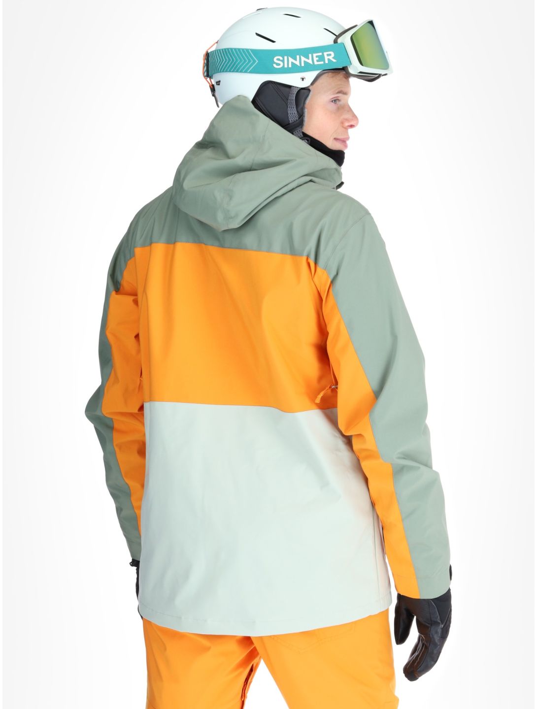 Quiksilver, Sycamore chaqueta de esquí hombres Sea Spray naranja, verde 