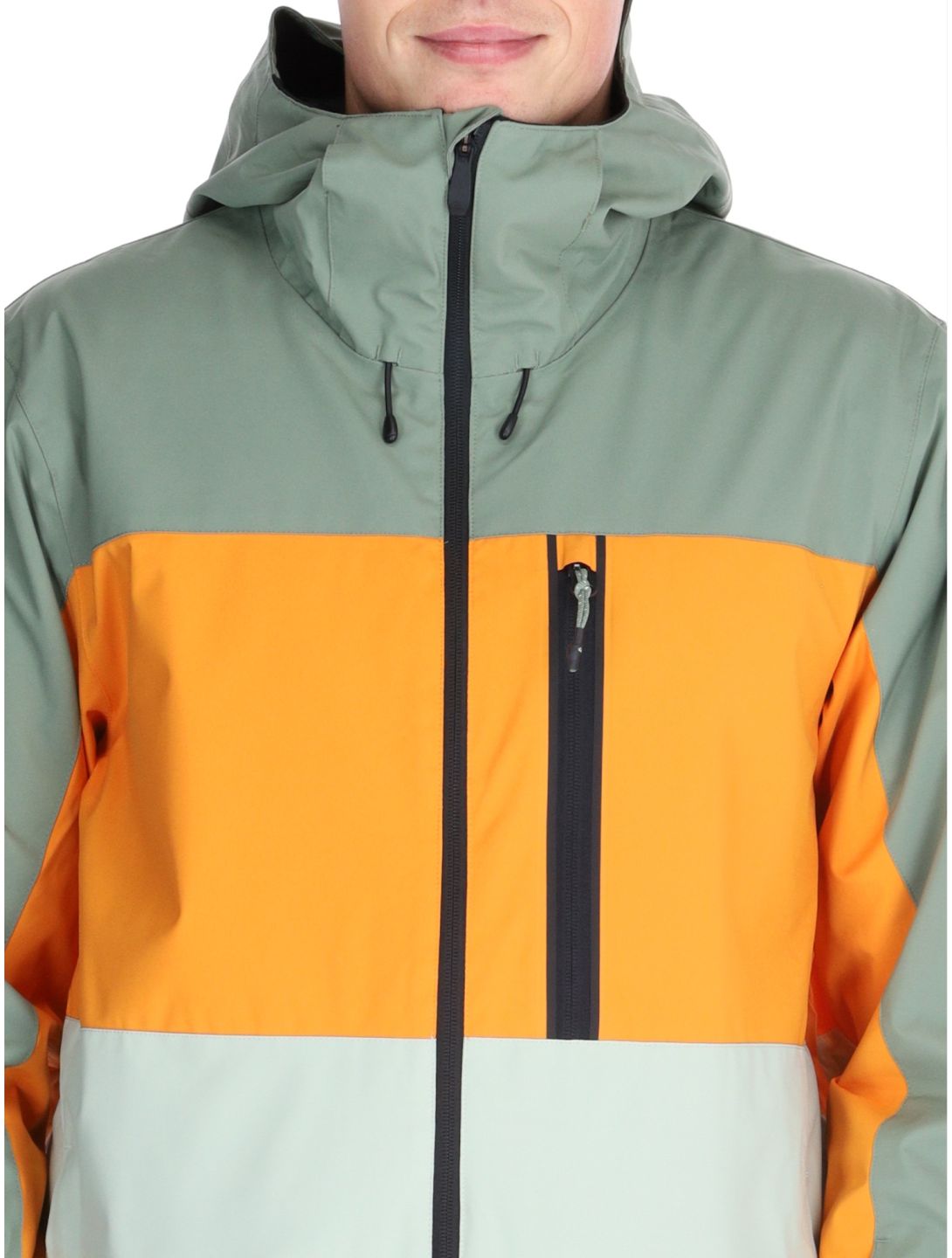 Quiksilver, Sycamore chaqueta de esquí hombres Sea Spray naranja, verde 