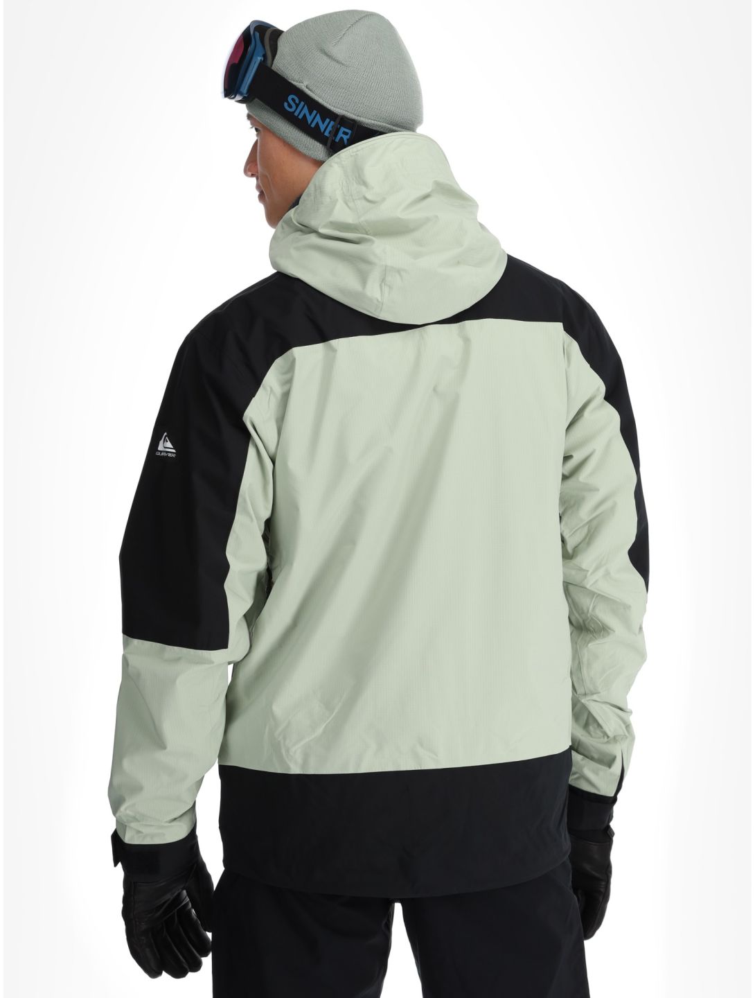 Quiksilver, Ultralight 20K chaqueta de esquí hombres Desert Sage negro, verde 