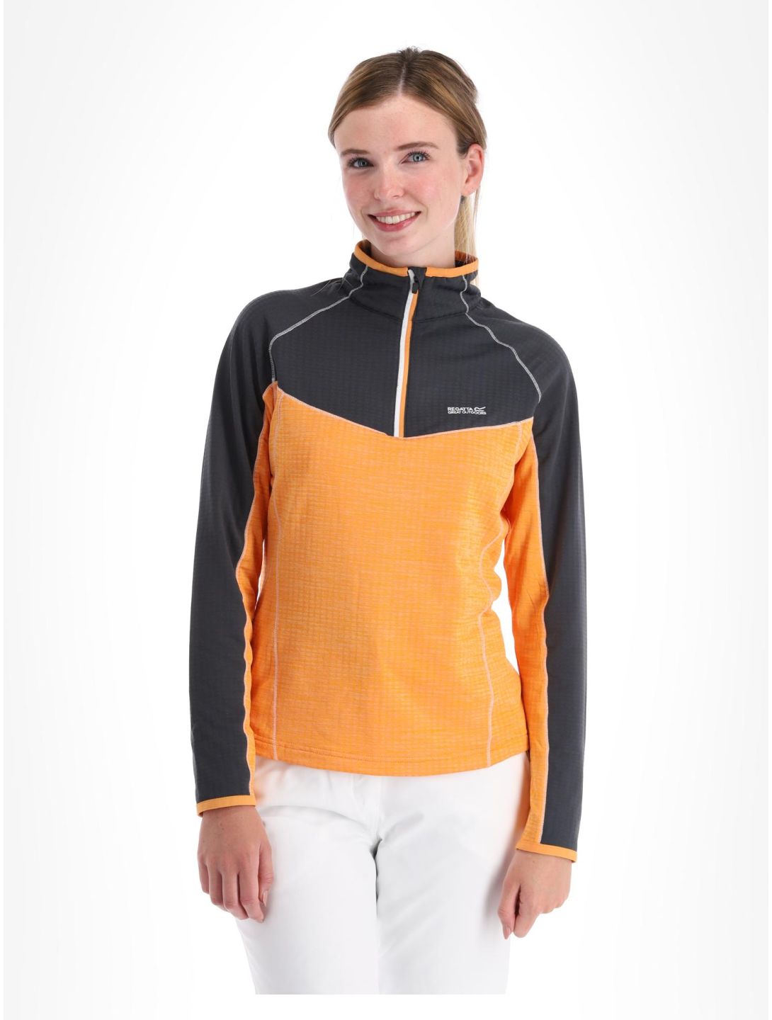 Regatta, Hepley jersey mujeres Abricot Crush / Seal Grey gris, naranja 