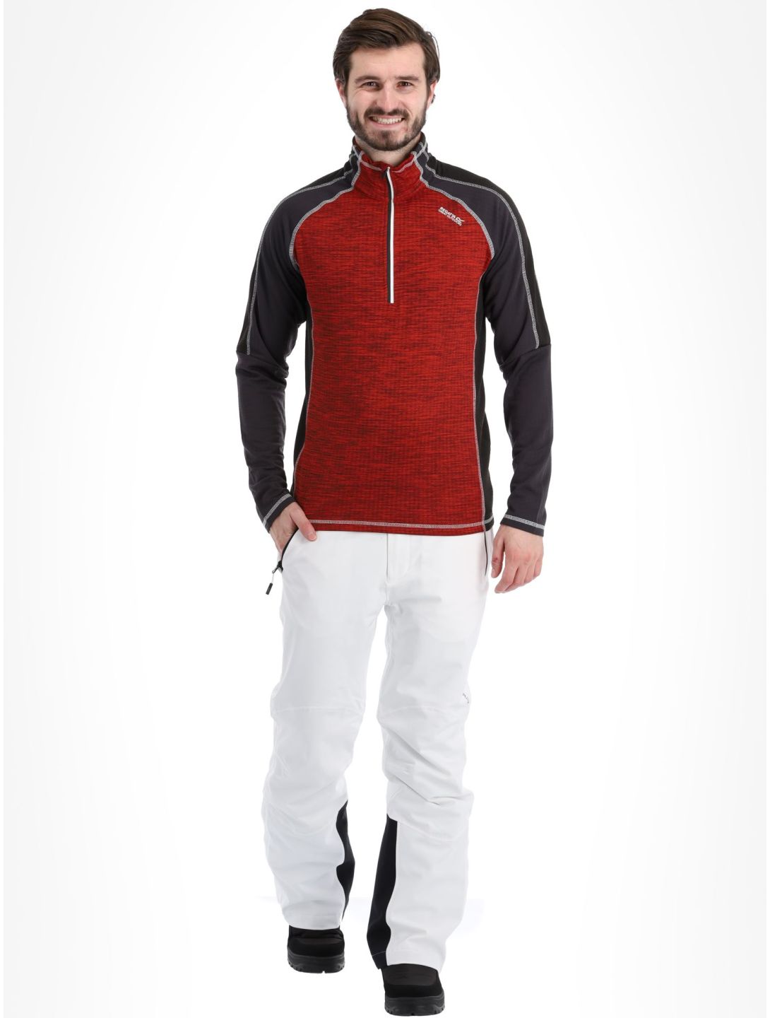 Regatta, Hepley jersey hombres Danger Red / Ash gris, rojo 