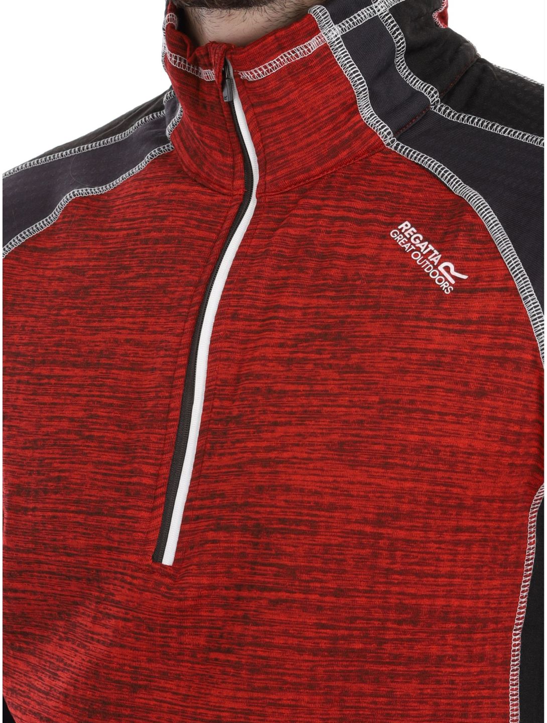 Regatta, Hepley jersey hombres Danger Red / Ash gris, rojo 