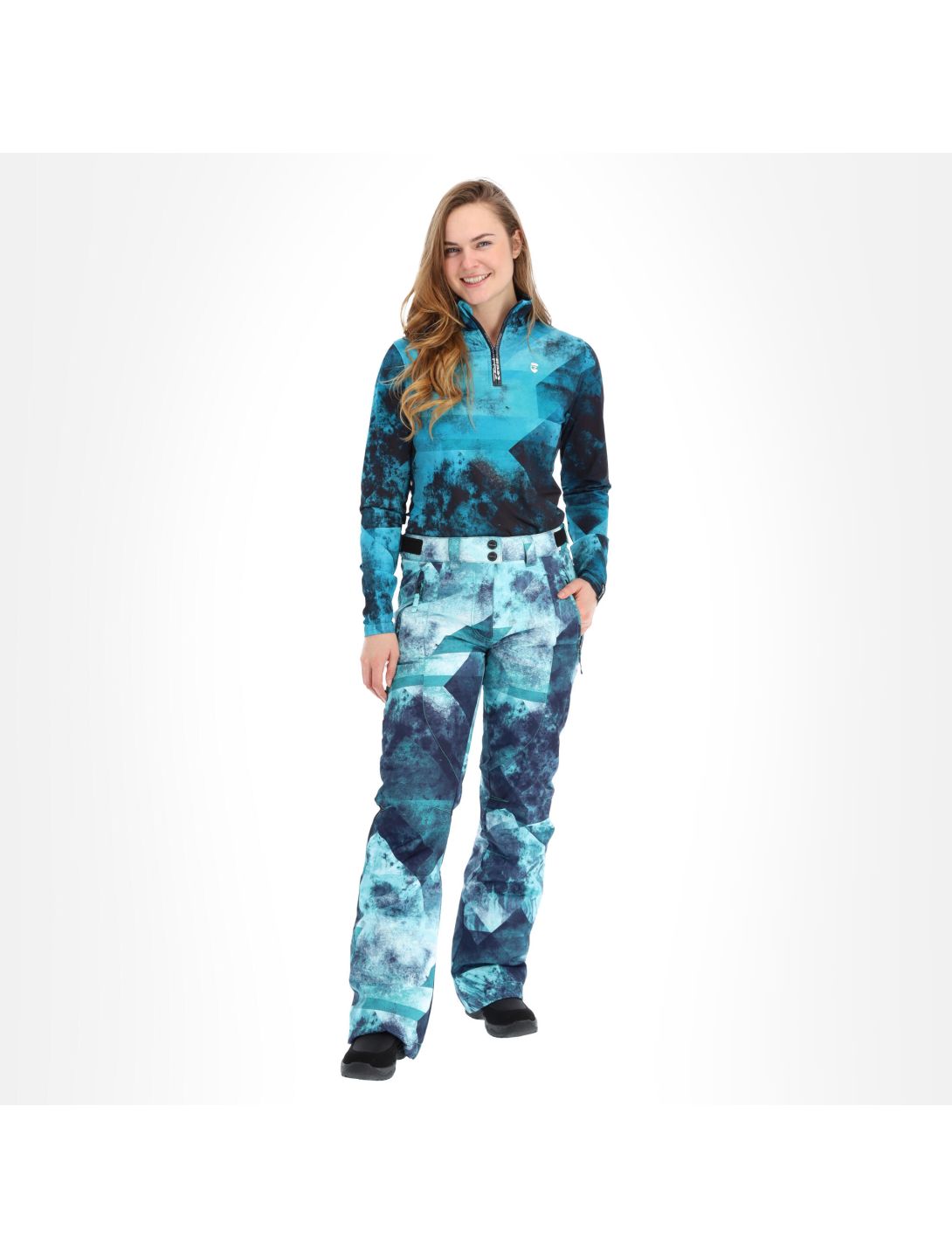 Rehall, Abbey-R pantalones de esquí mujeres graphic aqua azul