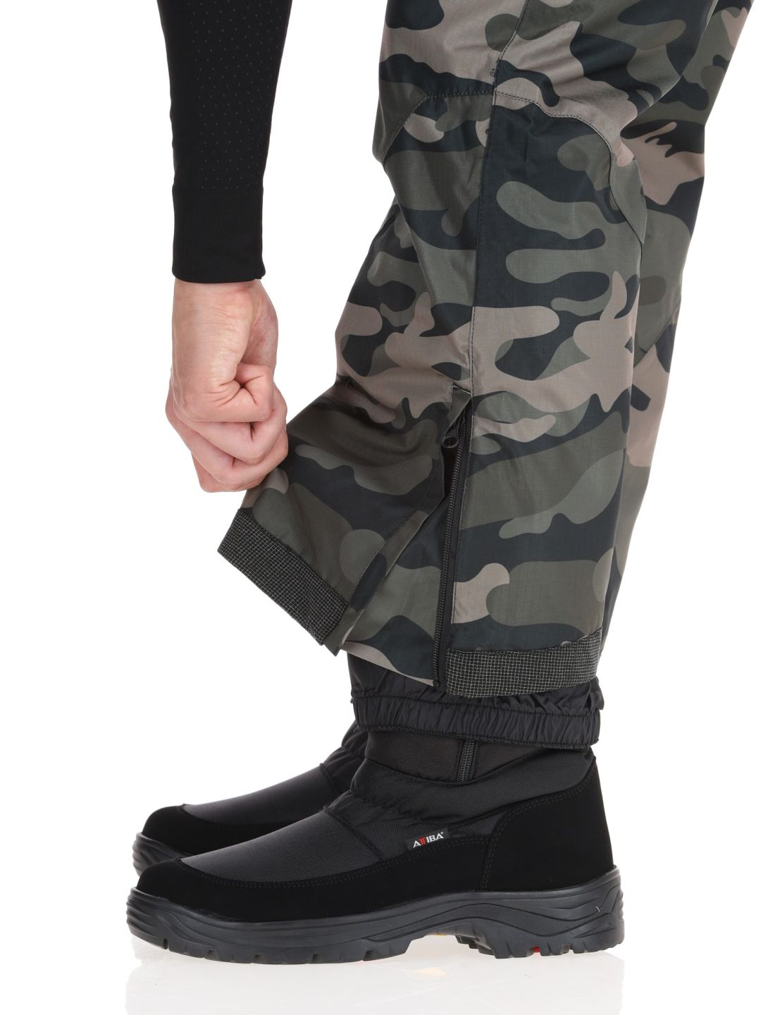 Rehall, Backbone-R pantalones de esquí hombres Camo Black negro, verde 