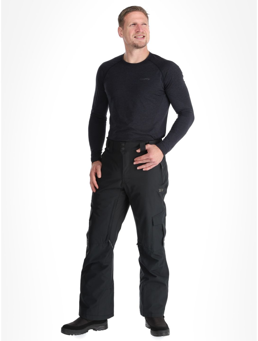 Rehall, Benn-R pantalones de esquí hombres Black negro 