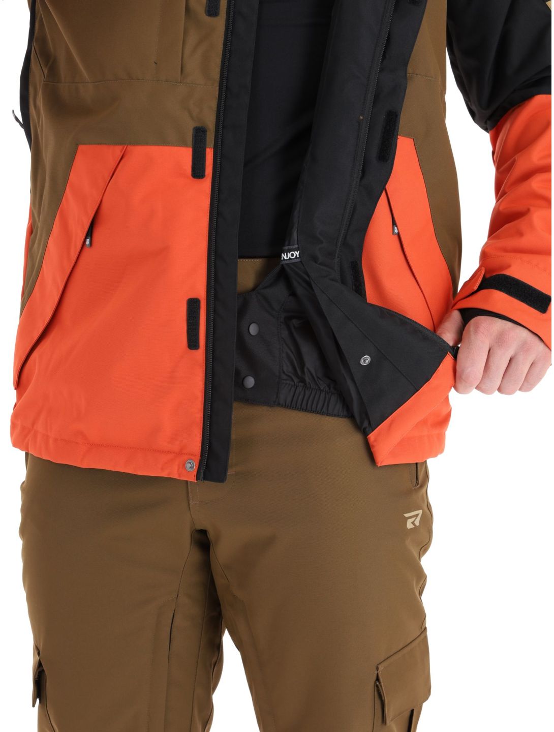 Rehall, Carls-R chaqueta de esquí hombres Rust azul, marrón, naranja 