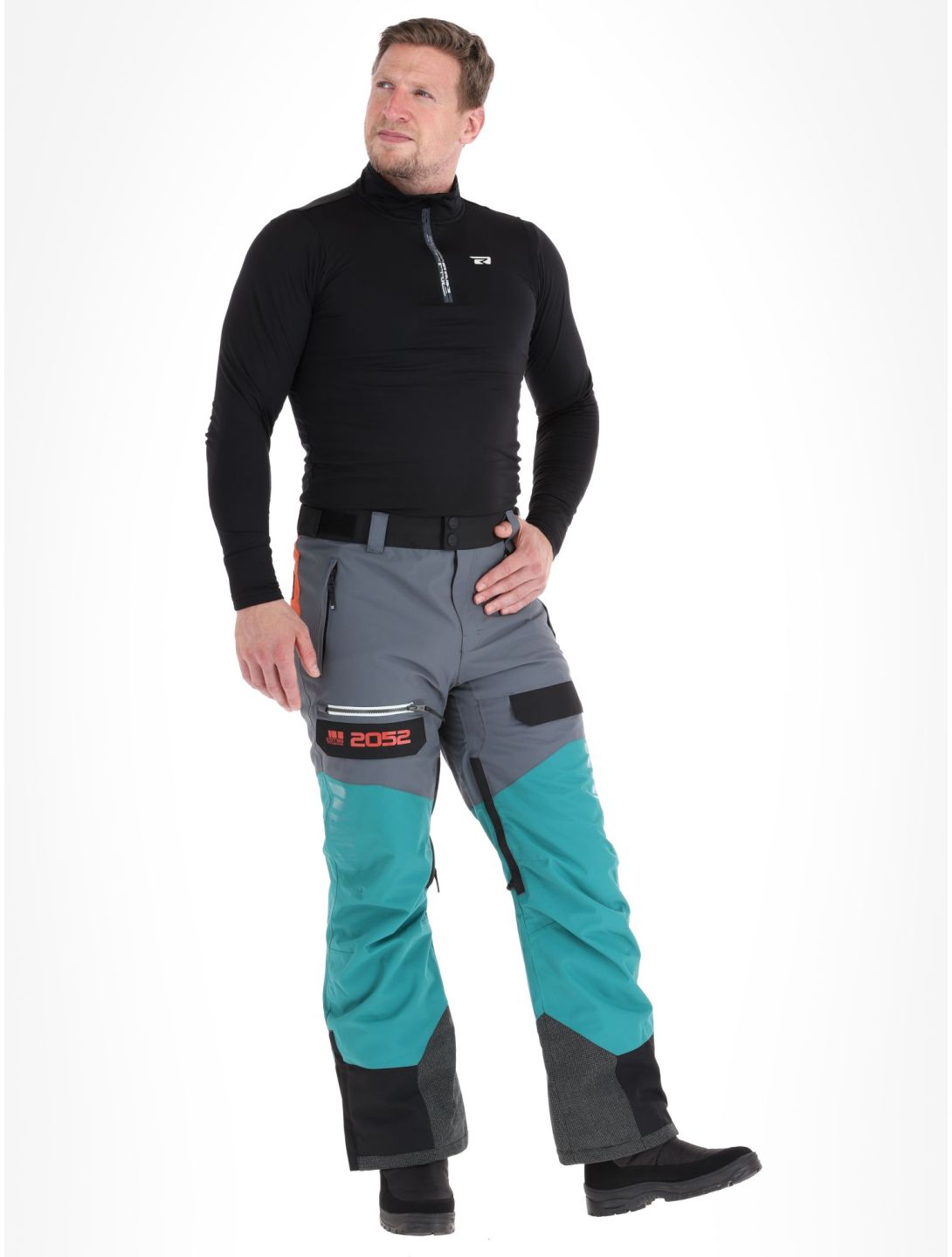 Rehall, Carlton-R pantalones de esquí hombres Teal green azul, gris 