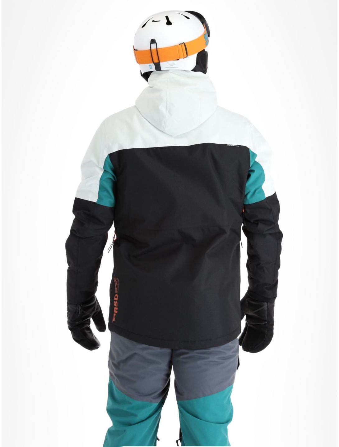 Rehall, Cropp-R chaqueta de esquí hombres Teal green azul, blanco, negro 