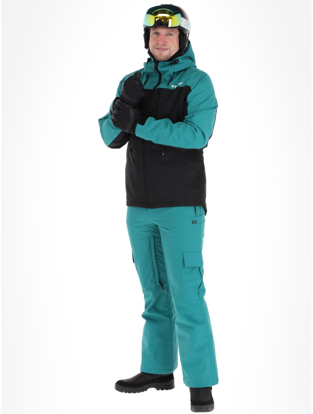 Rehall, Denver-R chaqueta de esquí hombres Teal green azul, negro 