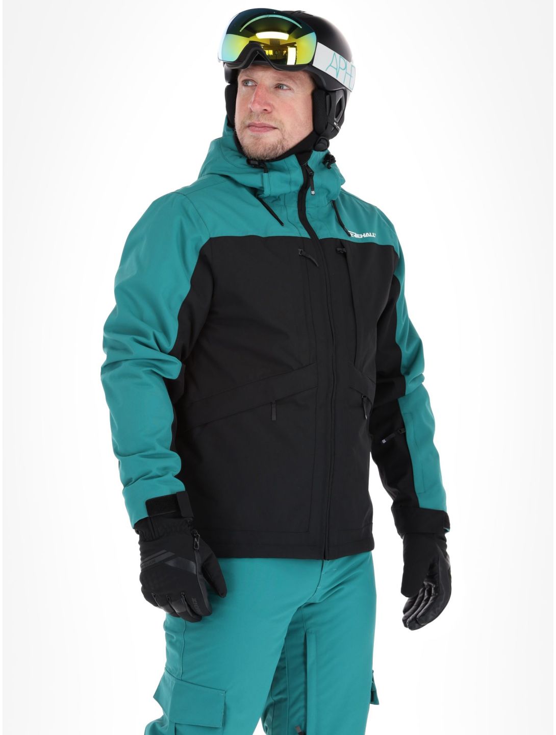 Rehall, Denver-R chaqueta de esquí hombres Teal green azul, negro 