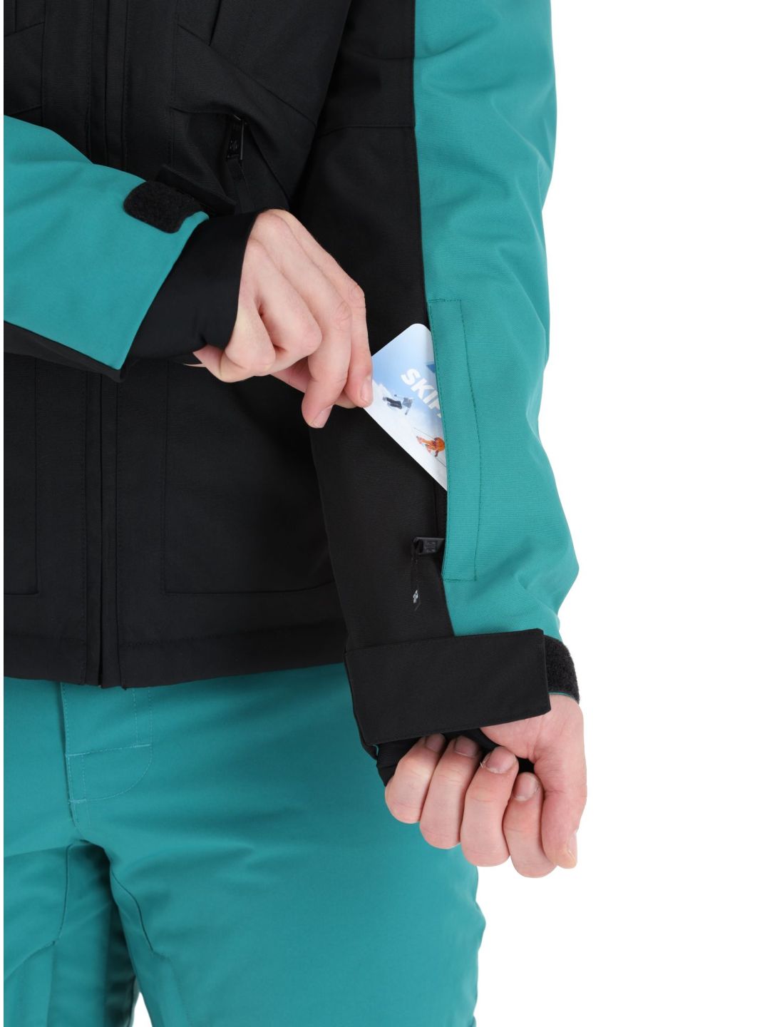 Rehall, Denver-R chaqueta de esquí hombres Teal green azul, negro 