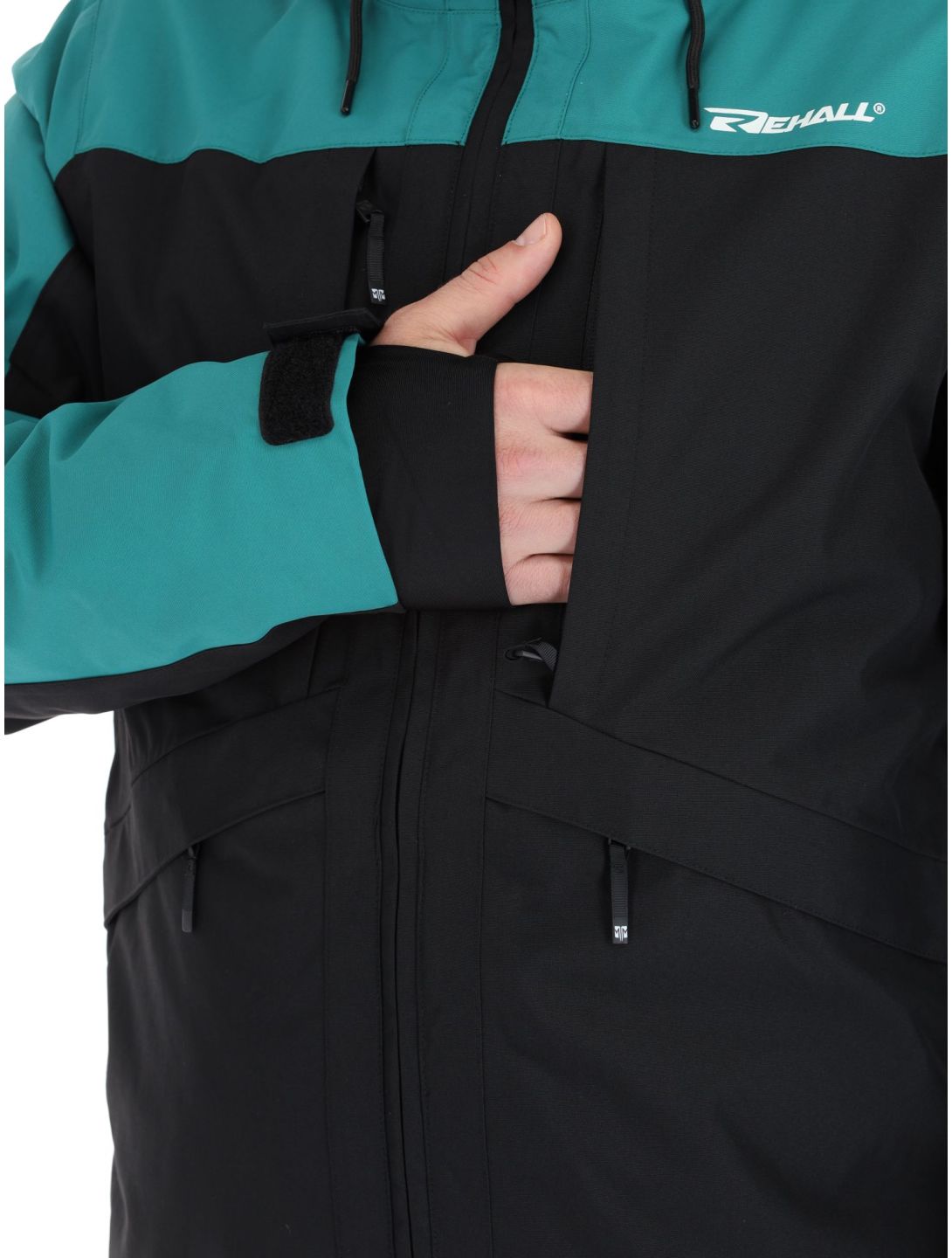 Rehall, Denver-R chaqueta de esquí hombres Teal green azul, negro 